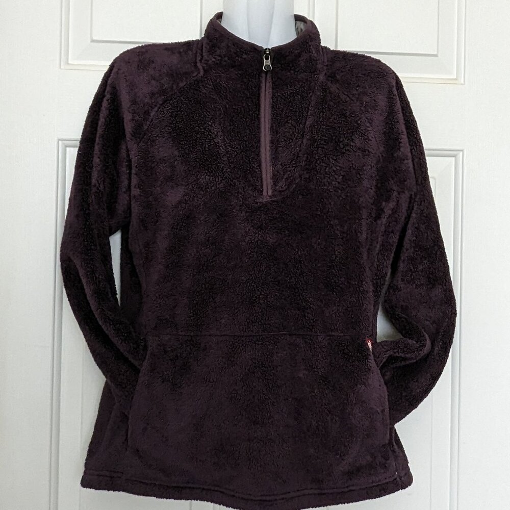THE NORTH FACE Women's Mossbud Purple 1/4 Zip Fleece Pullover Jacket Medium